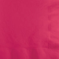500 pc Bulk Hot Magenta Beverage Napkins 3 ply