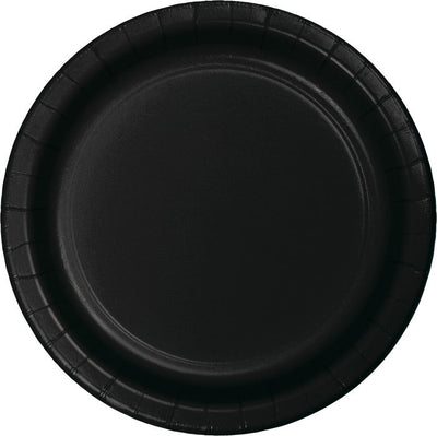 240 pc Bulk Black Velvet Sturdy Style Paper Banquet Plates 10.25 inch