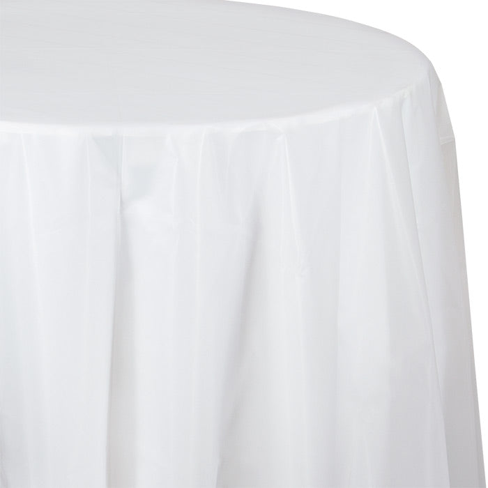 12 pc Bulk Clear Round Plastic 82 inch Table Covers