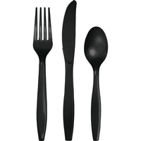 288 pc Bulk Black Velvet Assorted Plastic Cutlery