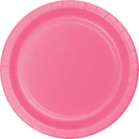 240 pc Bulk Candy Pink Sturdy Style Paper Banquet Plates 10.25 inch