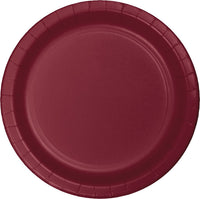 240 pc Bulk Burgundy Sturdy Style Paper Banquet Plates 10.25 inch