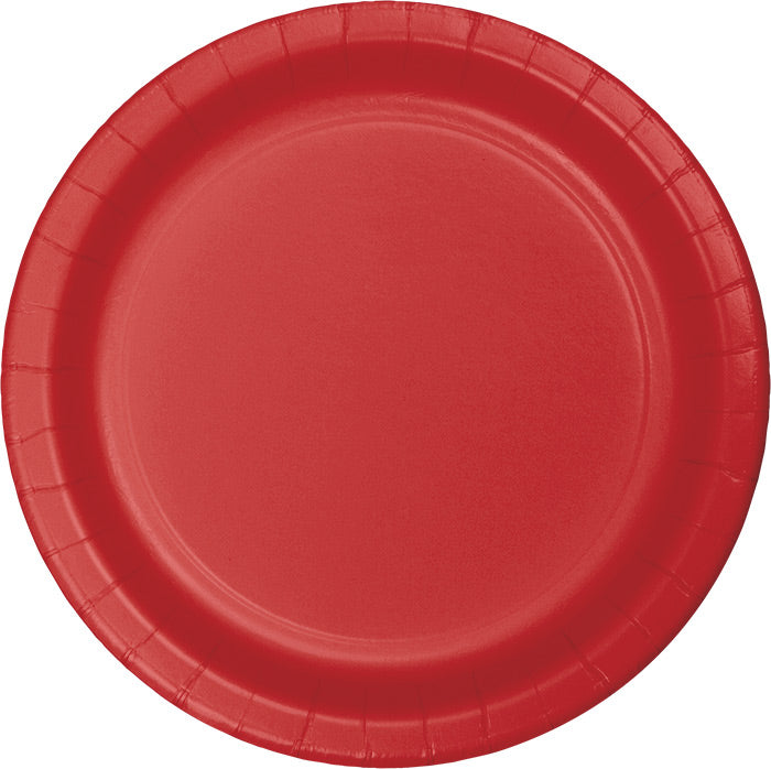 240 pc Bulk Classic Red Sturdy Style Paper Banquet Plates 10.25 inch