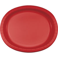96 pc Bulk Classic Red Sturdy Style Oval Platters