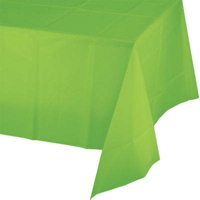 12 pc Bulk Fresh Lime Plastic Table Covers 54 inch x 108 inch