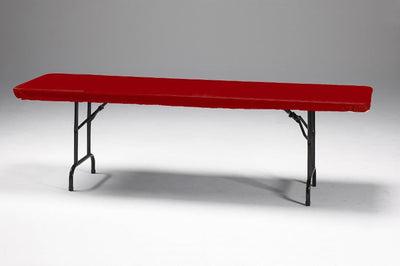 12 pc Bulk Red Stay Put 30" x 96" Table Covers
