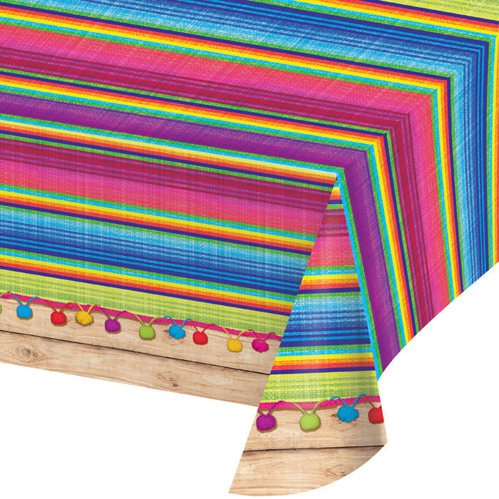 6 pc Bulk Serape Plastic Table Covers