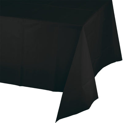12 pc Bulk Black Velvet Plastic Table Covers