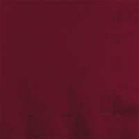 600 pc Bulk Burgundy 2 ply Beverage Napkins