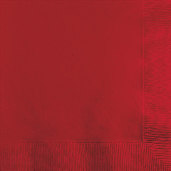 600 pc Bulk Classic Red 2 ply Beverage Napkins
