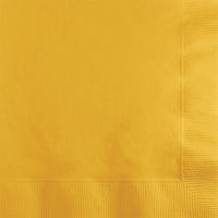 600 pc Bulk School Bus Yellow 2 ply Beverage Napkins