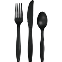 216 pc Bulk Black Velvet Value Friendly Assorted Plastic Cutlery