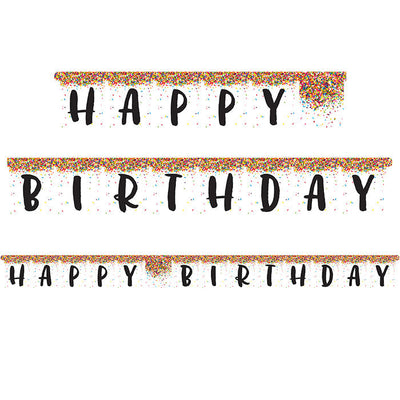 12 pc Bulk Confetti Sprinkles Party Banners