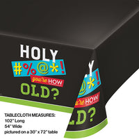 6ct Bulk Old Age Humor Plastic Table Covers