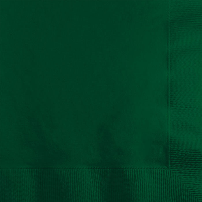 600 pc Bulk Hunter Green 2 Ply Beverage Napkins
