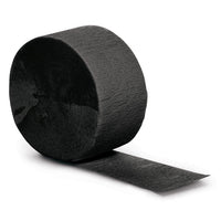 12 pc Bulk Black Velvet Crepe Streamer 81 ft
