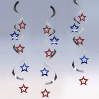 60 pc Bulk Patriotic Stars Dizzy Danglers