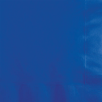 600 pc Bulk Cobalt Blue 2 ply Beverage Napkins