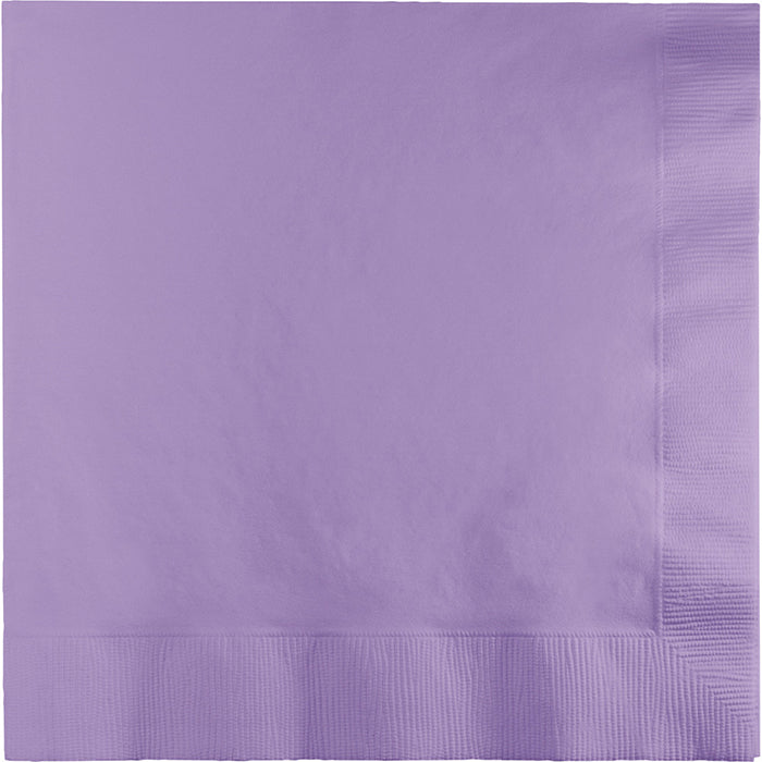 500 pc Bulk Luscious Lavender Beverage Napkins 3 ply