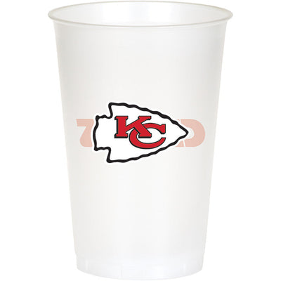 96/Case Bulk Kansas City Chiefs 20 oz Plastic Cups