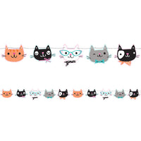 6 pc Bulk Purr-fect Cat Party Banners