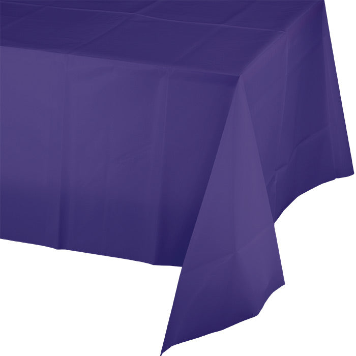 12 pc Bulk Purple Plastic Table Covers 54 inch x 108 inch