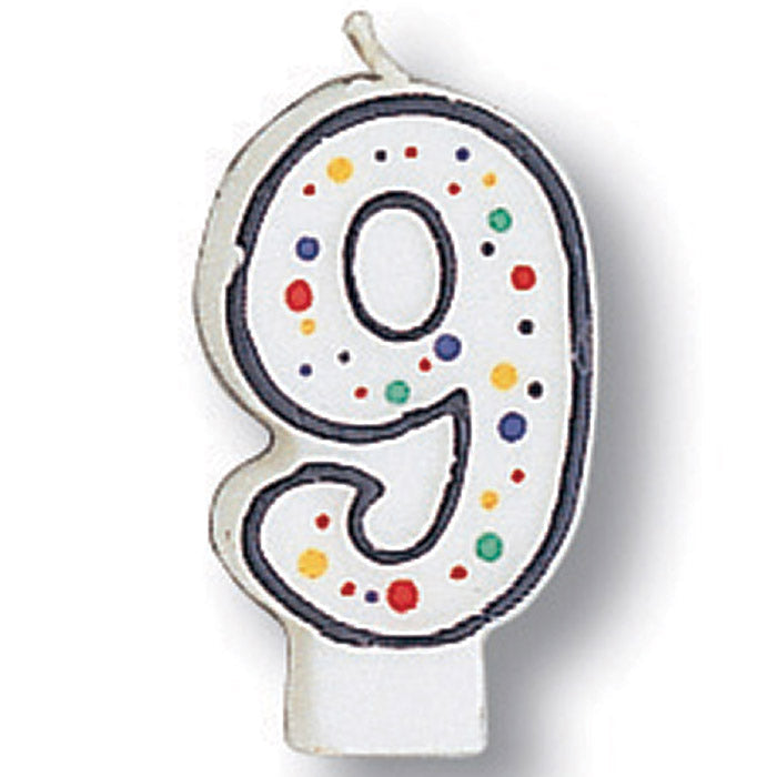 6 pc Bulk Polka Dot #9 Candles