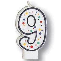 6 pc Bulk Polka Dot #9 Candles
