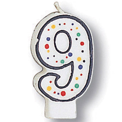 6 pc Bulk Polka Dot #9 Candles