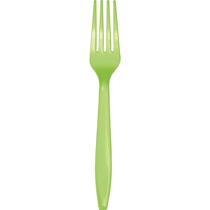 288 pc Bulk Fresh Lime Green Plastic Forks
