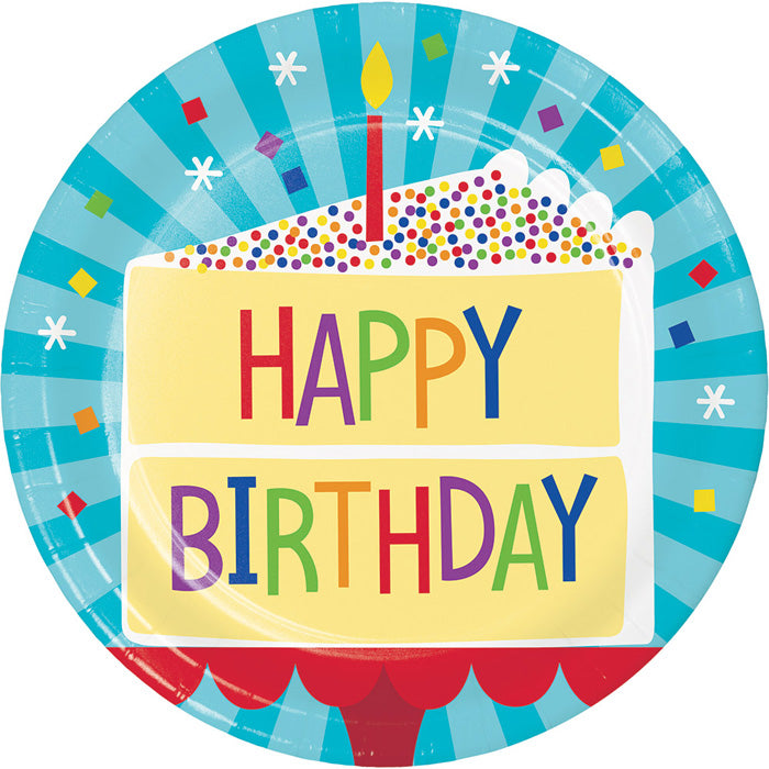 96 pc Bulk Cake Birthday Dessert Plates