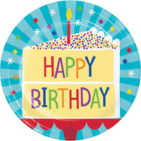 96 pc Bulk Cake Birthday Dessert Plates