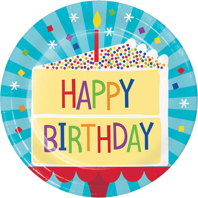 96 pc Bulk Cake Birthday Dessert Plates