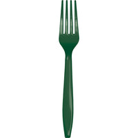 288 pc Bulk Hunter Green Plastic Forks