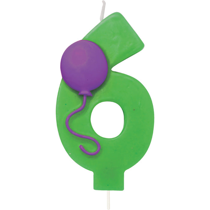 6 pc Bulk #6 Balloon Candles