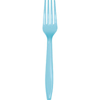 288 pc Bulk Pastel Blue Plastic Forks