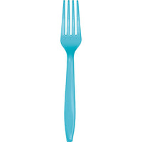 288 pc Bulk Bermuda Blue Plastic Forks