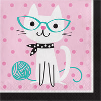 192 pc Bulk Purr-fect Cat Party Luncheon Napkins