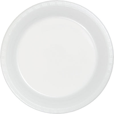240 pc Bulk White Plastic Banquet Plates 10.25 inch
