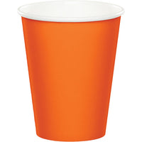 240 pc Bulk Sunkissed Orange 9 oz Hot & Cold Cups