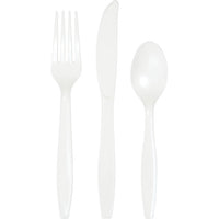 216 pc Bulk White Value Friendly Assorted Plastic Cutlery