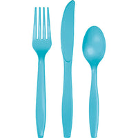 288 pc Bulk Bermuda Blue Assorted Plastic Cutlery