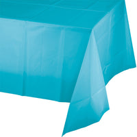 12 pc Bulk Bermuda Blue Plastic Table Covers