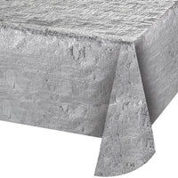 12 pc Bulk Silver Metallic Table Covers