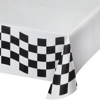 12 pc Bulk Black and White Check Paper Table Covers