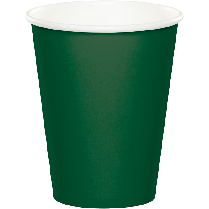240 pc Bulk Hunter Green 9 oz Hot & Cold Cups
