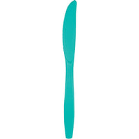 288 pc Bulk Teal Lagoon Plastic Knives