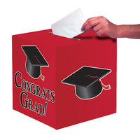 6 pc Bulk Graduation Card Boxes Red