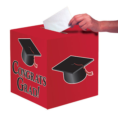 6 pc Bulk Graduation Card Boxes Red