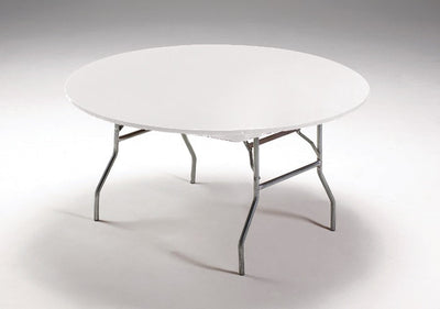 12 pc Bulk White Stay Put 60" Round Table Covers